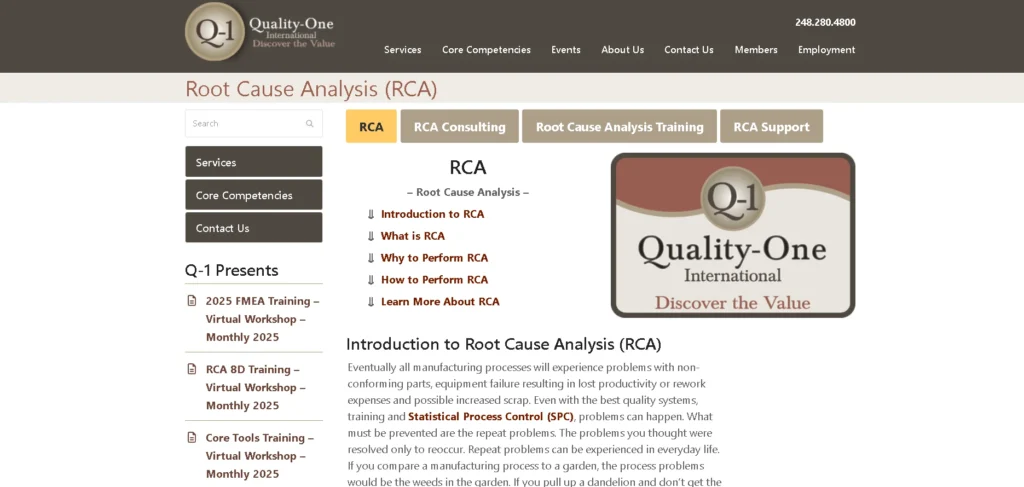  Root Cause Analysis (RCA)-Quality Core Tools 
