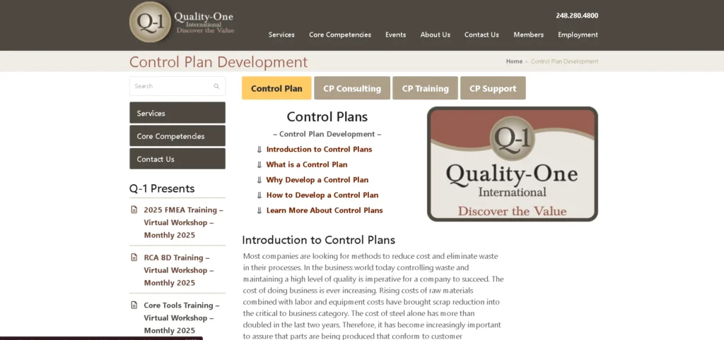 Control Plan-Quality Core Tools 