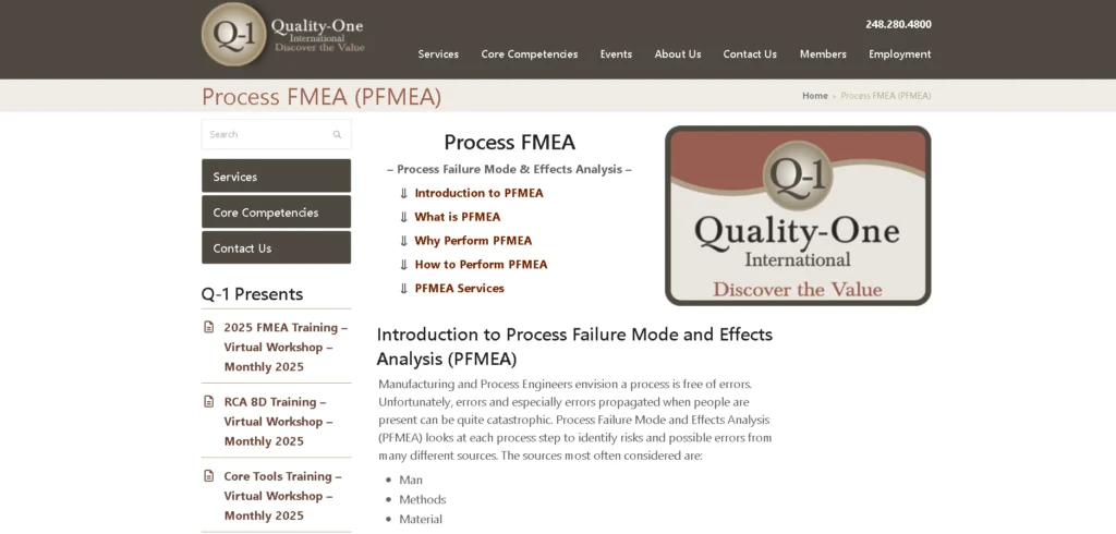  Process Failure Mode and Effects Analysis (PFMEA)-Quality Core Tools 