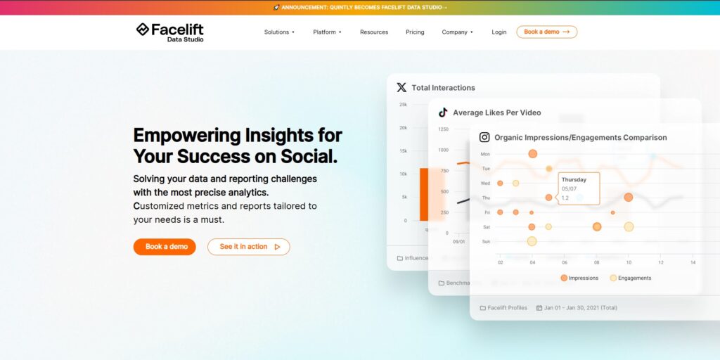 quintly-Social media analytics tools