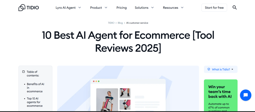 AI Agents for E-commerce - Tidio
