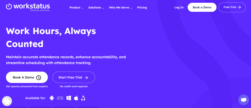 Attendance Tracking Software - Work status