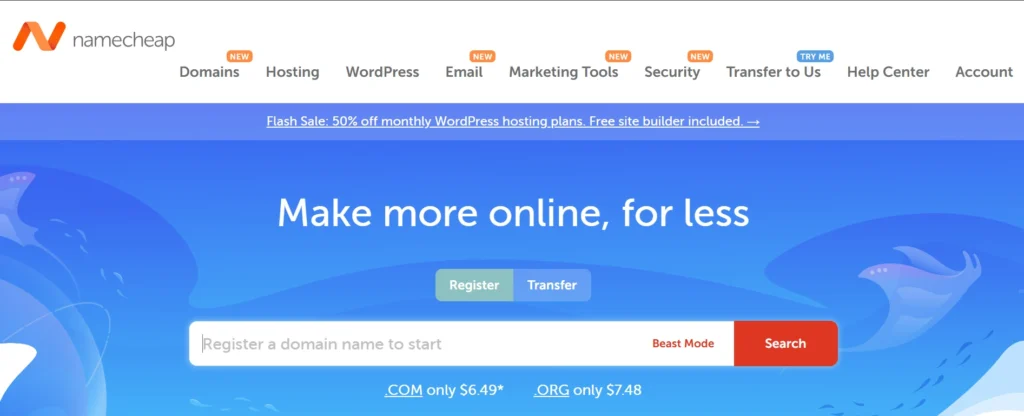 Hosting Provider – Namecheap

