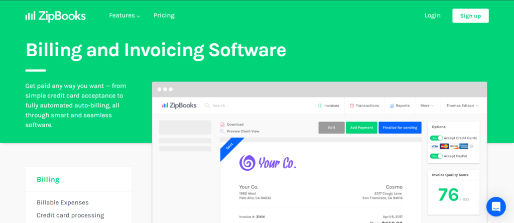 Invoicing Software for Small Businesses – ZipBooks

