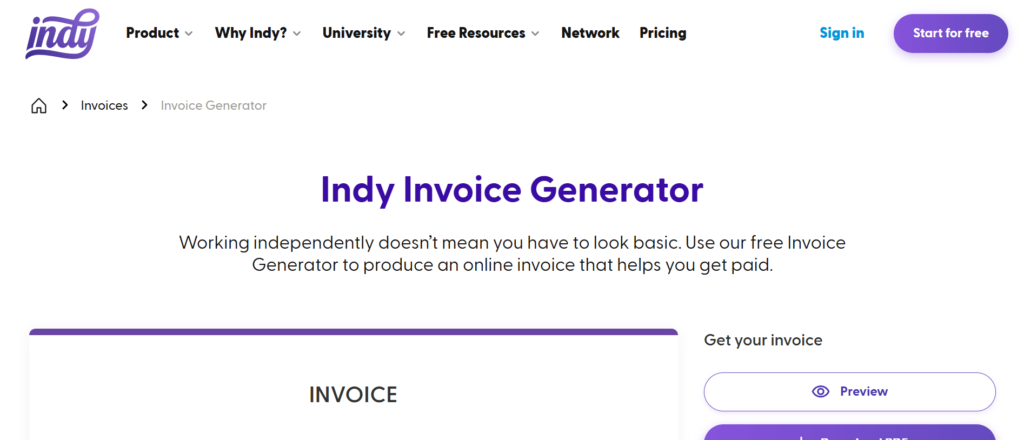 Invoicing Software for Small Businesses – Indy

