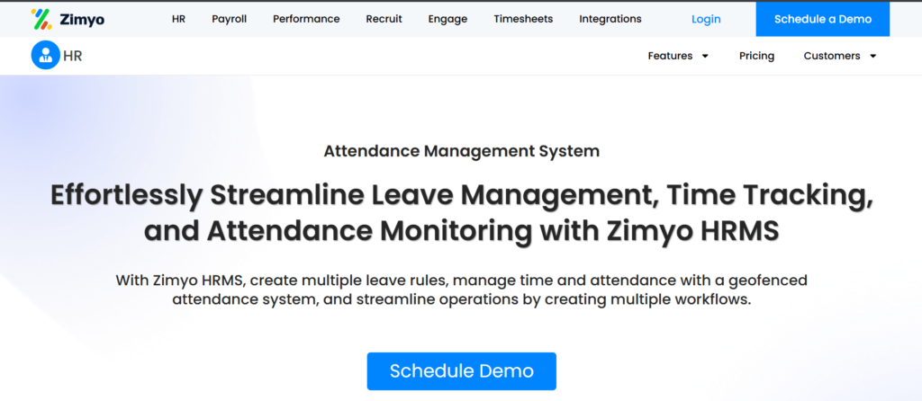Attendance Tracking Software - Zimyo
