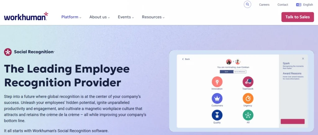Employee Recognition Software - Workhuman
