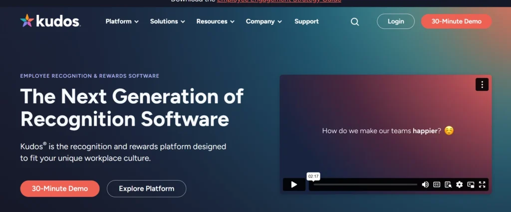 Employee Recognition Software - Kudos
