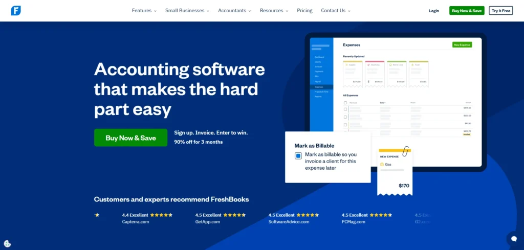 Software for Small Businesses - FreshBooks
