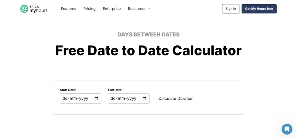 Date to date calculator