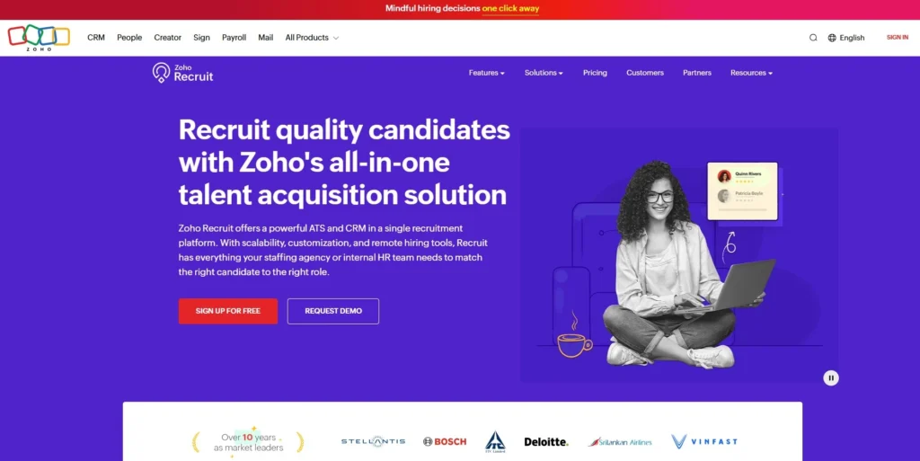 Zoho Recruit-Recruiting Automation Software