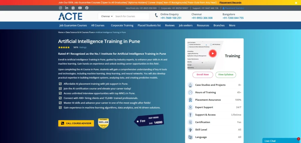 ACTE — Artificial Intelligence Training with Placements (Pune)