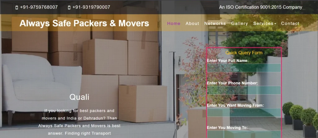 Packers and Movers in Dehradun - Always Safe Packers and Movers