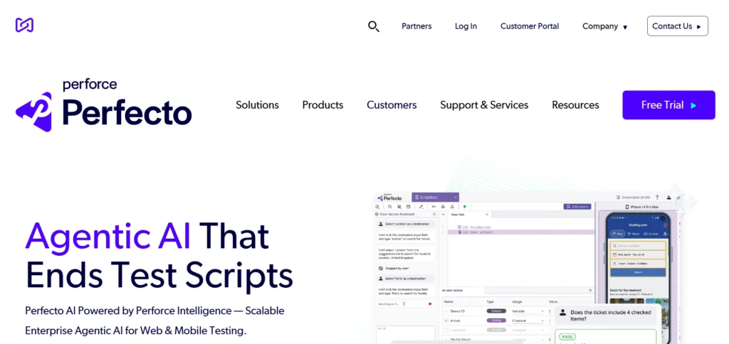 Best Automation Testing Tools:  Perfecto