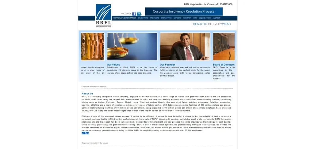 Textile Company in Bangalore - Bombay Rayon Fashions Ltd