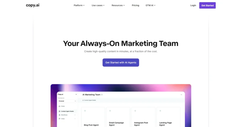 Copy.ai-Artificial Intelligence Software