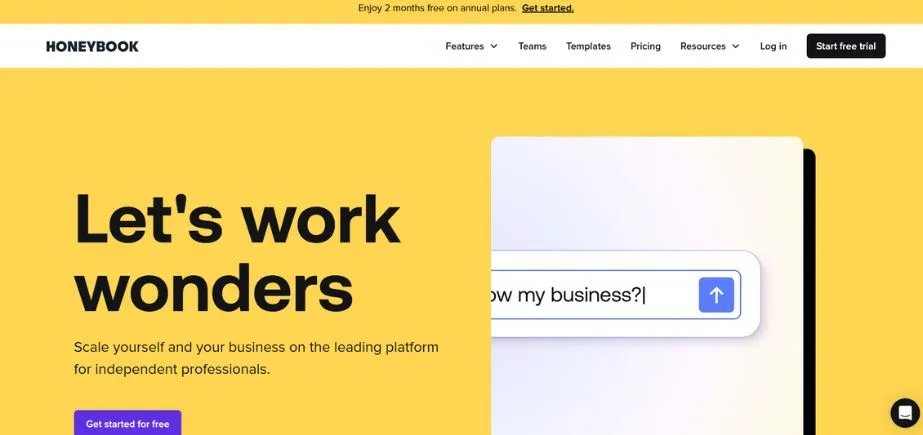 HoneyBook - Best CRM Software With Texting