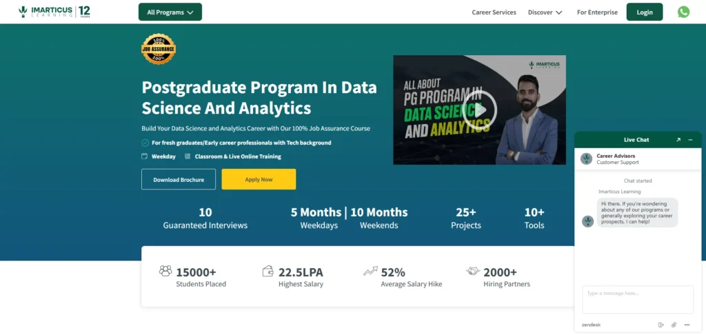 Imarticus Learning — PG Program in Data Science & Analytics / ML & AI