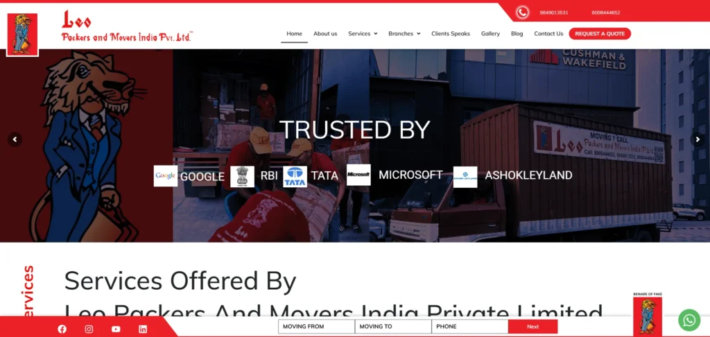 Packers and Movers in Bhopal - LEO International Packers & Movers 