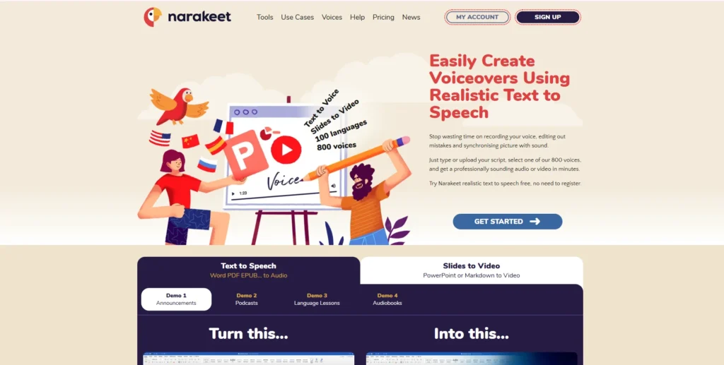 Narakeet-Ai voice generator hindi