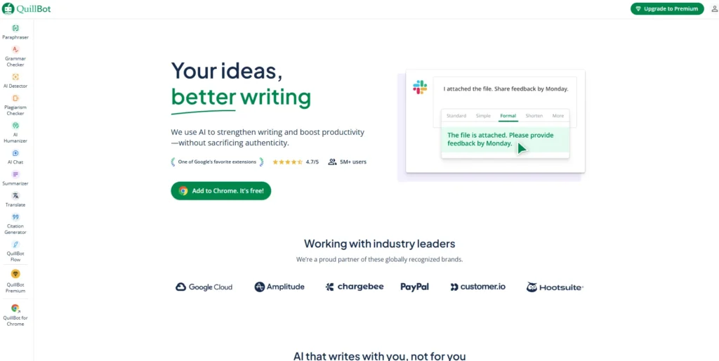 Quilbot-Artificial Intelligence Software