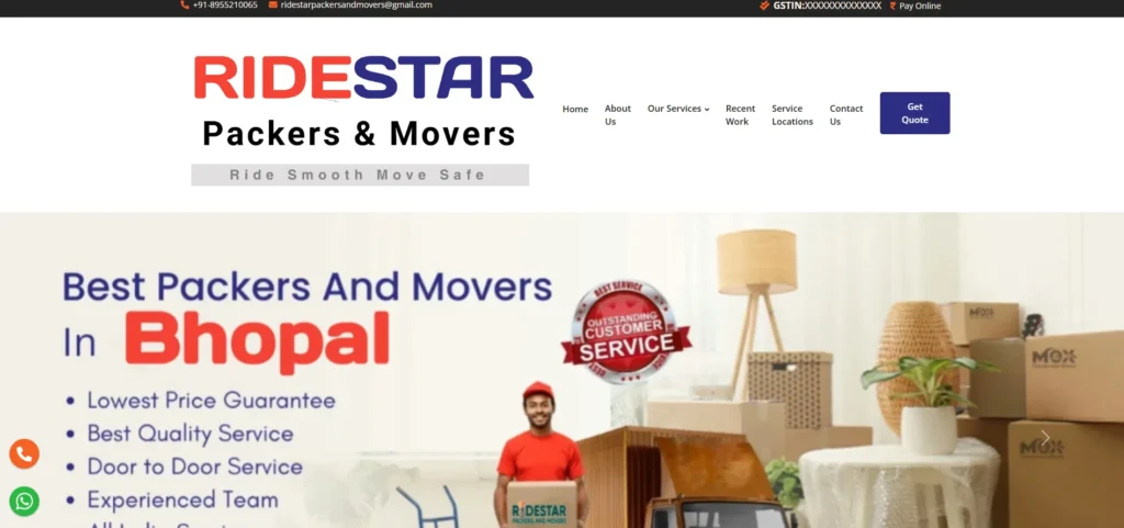 Packers and Movers in Bhopal - Ridestar Packers and Movers