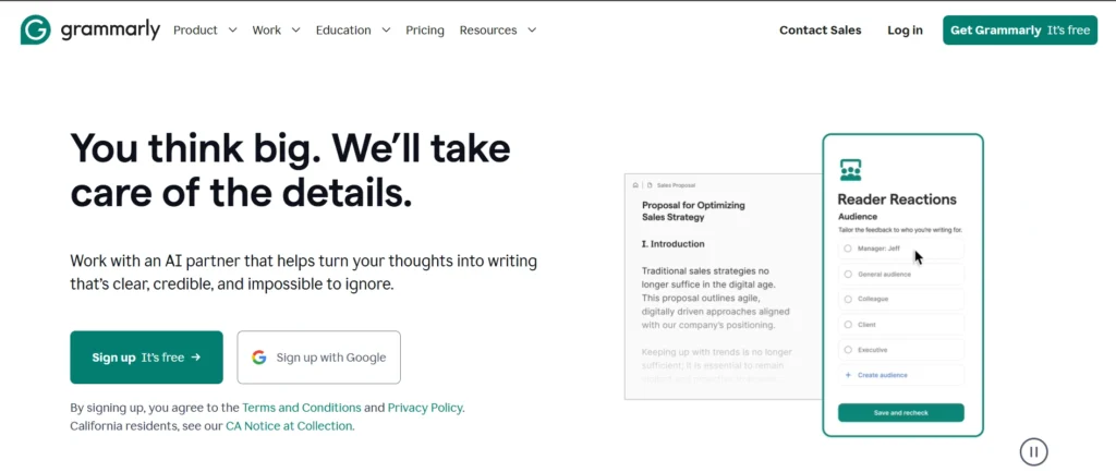 AI Letter Writing: GrammarlyGO