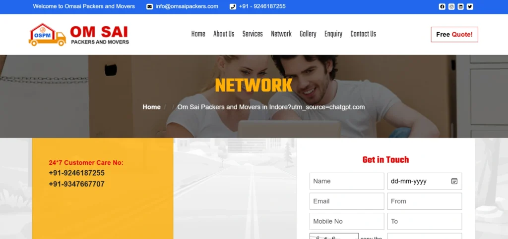 Best Packers and Movers in Indore: Om Sai Packers and Movers