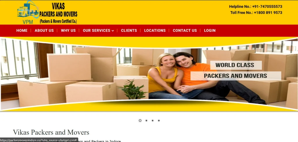 Best Packers and Movers in Indore: Vikas Packers and Movers