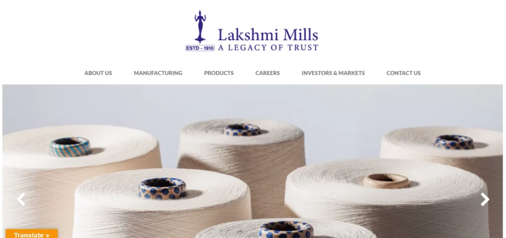 Top Textile Companies in India: Lakshmi Mills Company Ltd