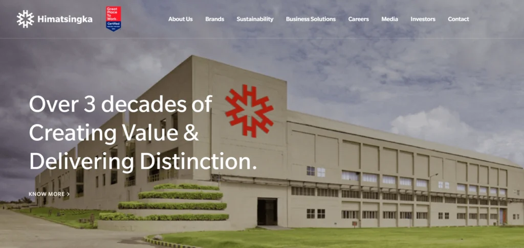 Top Textile Companies in India: Himatsingka Seide Ltd