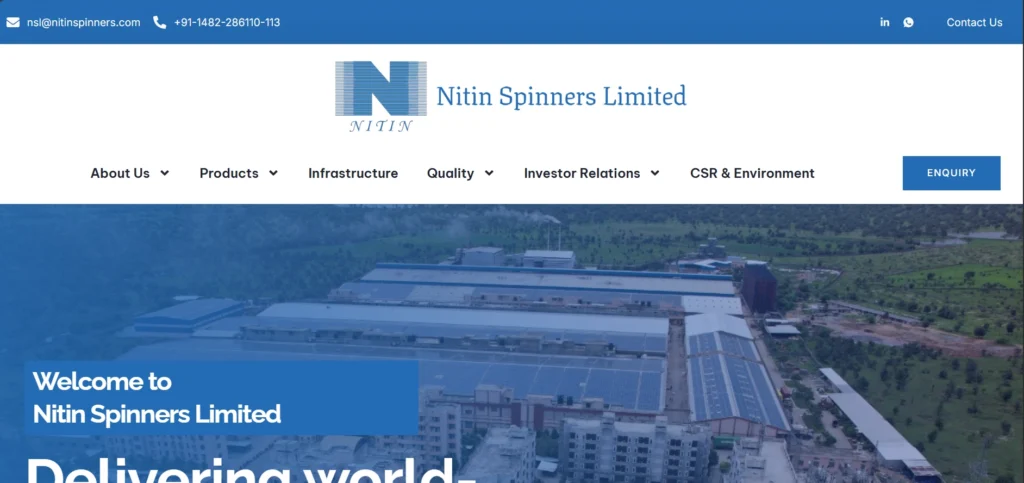 Top Textile Companies in India: Nitin Spinners Ltd