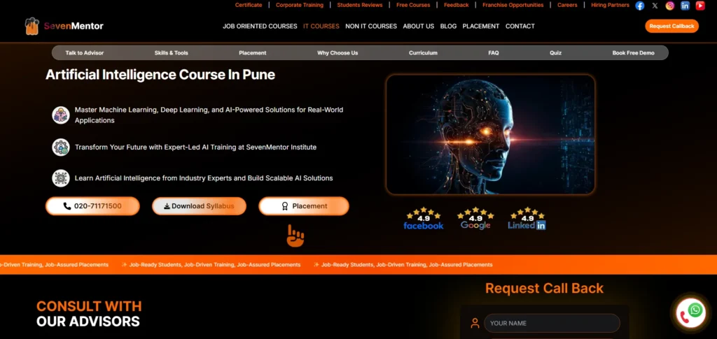 SevenMentor — Artificial Intelligence Training Course (Pune)