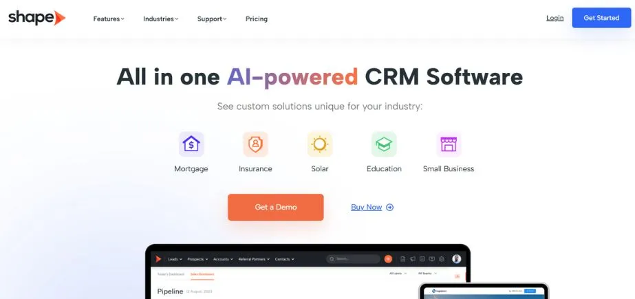 Shape - Best CRM Software With Texting