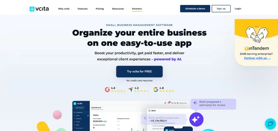 vcita - Best CRM Software With Texting