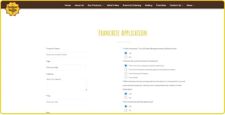 Belgian Waffle Franchise Cost