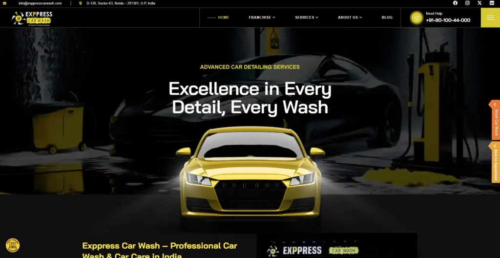 Automotive Franchise to Consider in India - Exppress Car Wash