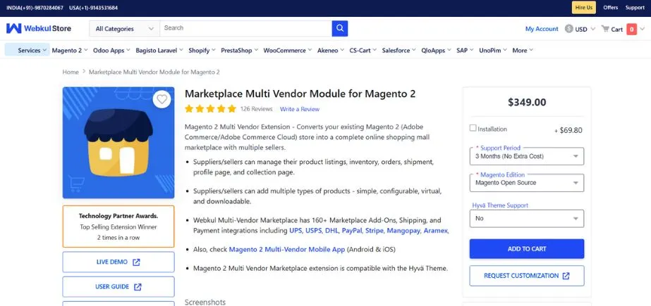 Marketplace Multi Vendor Module for Magento 2 - Best multivendor marketplace software