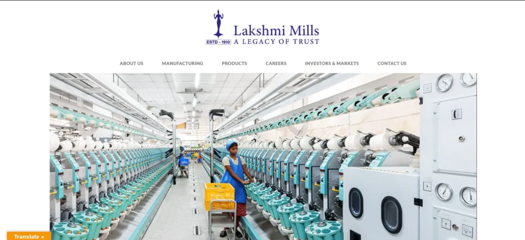 Textile Companies in Tamil Nadu-The Lakshmi Mills Company Limited