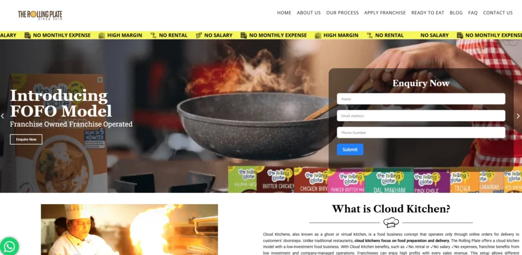 The Rolling Plate-FOCO Franchise Opportunities in India