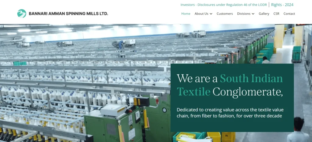 Bannari Amman Spinning Mills Limited-Textile Companies in Tamil Nadu