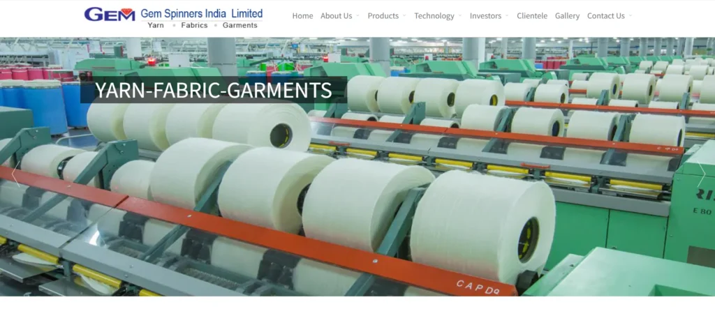 Gem Spinners India Limited-Textile Companies in Tamil Nadu