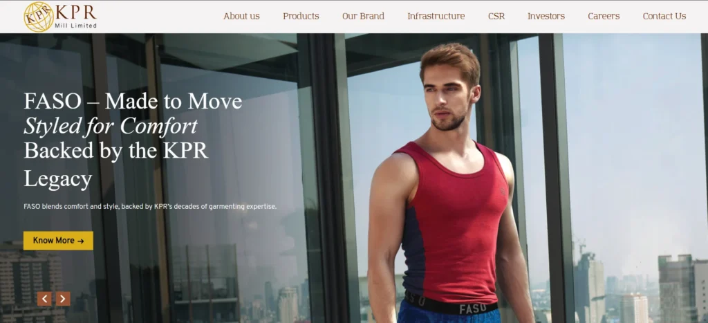 KPR Mill Limited-Textile Companies in Tamil Nadu