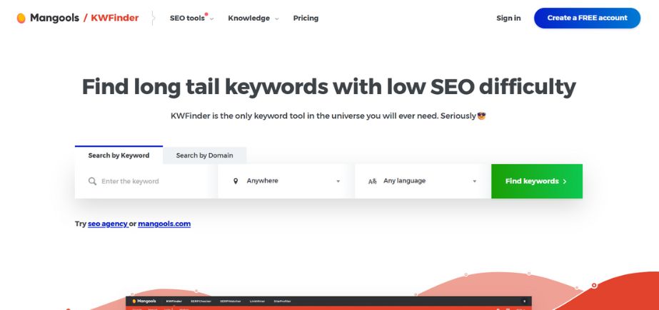 SEO Tools-kwfinder