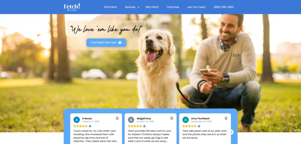 Fetch! Pet Care, Inc.- franchises for veterans