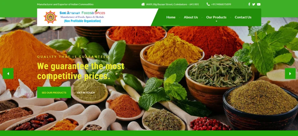 food manufacturing companies in erode Sri Ayyan Spices