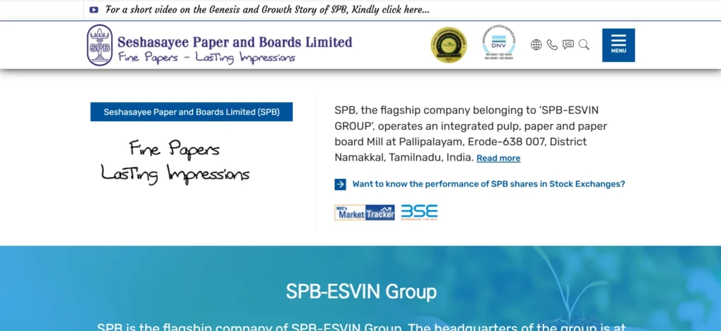 food manufacturing companies in erode Seshasayee’s food