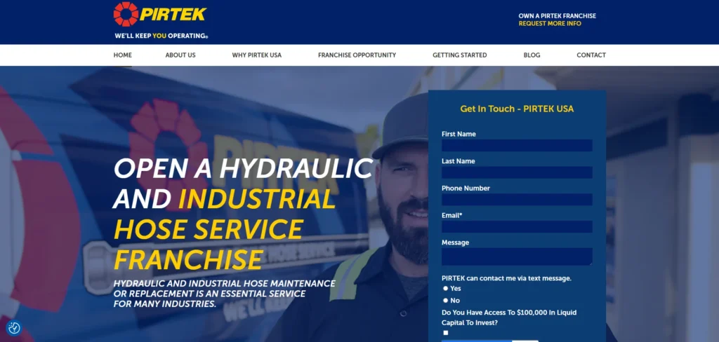 Pirtek USA- franchises for veterans