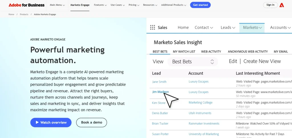 B2B Marketing Automation Platform - Marketo Engage