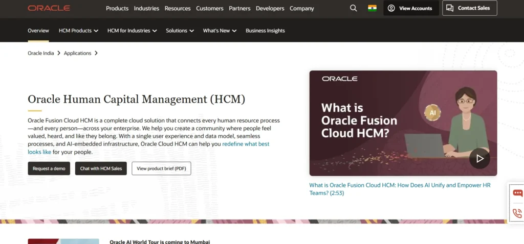 HRMS Software - Oracle HCM Cloud